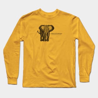 African Elephant with Common and Scientific Names - animal design Long Sleeve T-Shirt